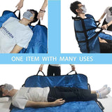 Positioning Bed Pad with Handles,48" × 40" Transfer Sheet for Repositioning,Turning and Lifting,Washable Positioning Bed Pads for Elderly,Patient,Handicap,Caregiver - Black - Size 2 pack