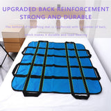 Positioning Bed Pad with Handles,48" × 40" Transfer Sheet for Repositioning,Turning and Lifting,Washable Positioning Bed Pads for Elderly,Patient,Handicap,Caregiver - Black - Size 2 pack