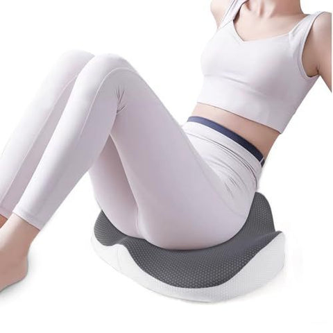 Seat Cushion for Office Chair Orthopedic Memory Foam Coccyx Support Pad Sciatica Pain Relief Tailbone Back Comfort Posture Alignment Pressure Massage Home Car Work - Dark Gray - Size 1 Pack