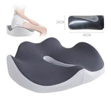 Seat Cushion for Office Chair Orthopedic Memory Foam Coccyx Support Pad Sciatica Pain Relief Tailbone Back Comfort Posture Alignment Pressure Massage Home Car Work - Dark Gray - Size 1 Pack