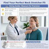 Neck Stretcher Cervical Traction - Adjustable Neck Traction Device for Spine Decompression and Pain Relief, Neck Braces for Neck Pain and Support