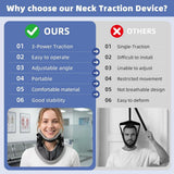 Neck Stretcher Cervical Traction - Adjustable Neck Traction Device for Spine Decompression and Pain Relief, Neck Braces for Neck Pain and Support