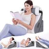 Adjustable Wedge Pillow Headboard Set for Sleeping & After Surgery, Ergonomic Reading Pillow for Sitting in Bed, Bed Wedge with Premium Memory Foam for Back Pain Relief & Support, Leg Elevation In Australia - Darrahopens