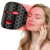 Red Light Mask 4 Color Light Therapy for Face,with 240 LED Mask,800mAh Rechargeable Controller,850nm Near Infrared Yellow&Blue Modes timer for 10 minutes 3 energy levels Anti-Aging at Home & Travel In Australia - Darrahopens