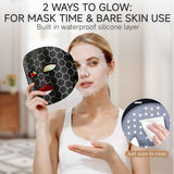 Red Light Mask 4 Color Light Therapy for Face,with 240 LED Mask,800mAh Rechargeable Controller,850nm Near Infrared Yellow&Blue Modes timer for 10 minutes 3 energy levels Anti-Aging at Home & Travel In Australia - Darrahopens