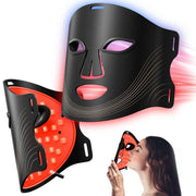 Red Light Therapy for Face, Red Light Therapy Mask, 7 Colors LED Facial Mask for Wrinkle Remove & Anti Aging, Skin Care Home Use, Black In Australia - Darrahopens