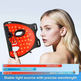 Red Light Therapy for Face, Red Light Therapy Mask, 7 Colors LED Facial Mask for Wrinkle Remove & Anti Aging, Skin Care Home Use, Black In Australia - Darrahopens