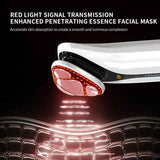 2-in-1 Ultrasonic Skin Scrubber & EMS Massager: Red/Blue Light Therapy for Deep Cleansing, Blackhead Removal & Essence Absorption - White - Size 20cm In Australia - Darrahopens