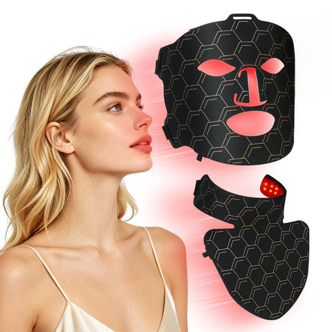 Red Light Therapy for Face and Neck Mask,160 LED Beads Silicone Facial Light Therapy,Rechargeable Portable LED Skincare Mask with Remote Control,Timer & 3 Adjustable Brightness In Australia - Darrahopens
