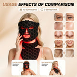 Red Light Therapy for Face and Neck Mask,160 LED Beads Silicone Facial Light Therapy,Rechargeable Portable LED Skincare Mask with Remote Control,Timer & 3 Adjustable Brightness In Australia - Darrahopens
