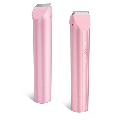 2-in-1 Waterproof Body Trimmer & Shaver – 3mm/6mm Guide, Floating Head, Painless Hair Removal for Women - Pink - Size 20cm In Australia - Darrahopens