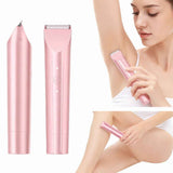2-in-1 Waterproof Body Trimmer & Shaver – 3mm/6mm Guide, Floating Head, Painless Hair Removal for Women - Pink - Size 20cm In Australia - Darrahopens