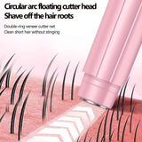 2-in-1 Waterproof Body Trimmer & Shaver – 3mm/6mm Guide, Floating Head, Painless Hair Removal for Women - Pink - Size 20cm In Australia - Darrahopens