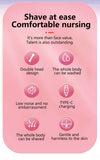 2-in-1 Waterproof Body Trimmer & Shaver – 3mm/6mm Guide, Floating Head, Painless Hair Removal for Women - Pink - Size 20cm