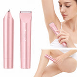2-in-1 Waterproof Body Trimmer & Shaver – 3mm/6mm Guide, Floating Head, Painless Hair Removal for Women - White - Size 20cm