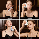 7-in-1 Red Light Facial Massager, Electric Gua Sha 7 Color LED Light Therapy for Face, Hot & Cold Facial Scraping Tool with Vibration, Pulse, Heated Lifting, Ice Roller