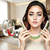 Smart V-Face Beauty Device with Red/Blue Light & Microcurrent - 8 Modes, Adjustable Intensity, Constant Heat Massager for Skin Tightening & Contouring, Wireless Remote Included - White - Size 200mm