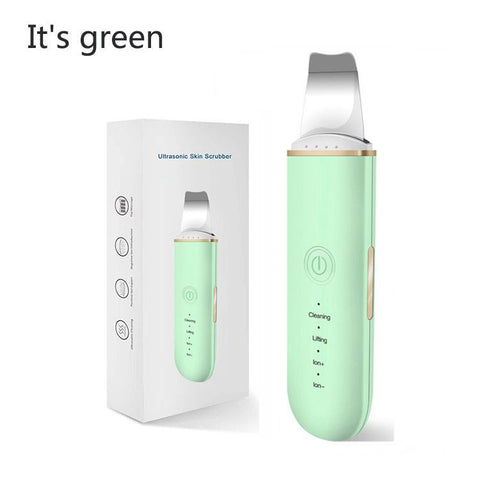 Skin Scrubber Face Skin Spatula Facial Scrubber Spatula for Deep Cleansing Blackhead Remover Pore Cleaner with 4 Modes - Green - Size 172mm In Australia - Darrahopens