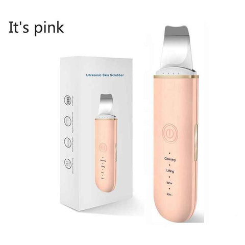 Skin Scrubber Face Skin Spatula Facial Scrubber Spatula for Deep Cleansing Blackhead Remover Pore Cleaner with 4 Modes - Pink - Size 172mm In Australia - Darrahopens