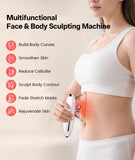 Body Sculpting Machine with Red Light Therapy for Face & Body, Cupping Therapy, Electric Cellulite Massage Tool with 2 Cups, Gift for Women - White - Size 14cm