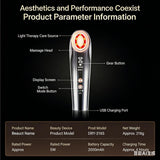At-Home Facial Massager Beauty Device, 4-in-1 Microcurrent Face Lifting Tool with Red Light Therapy, Eye Care & Serum Infusion, Portable Skin Tightening Machine