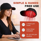 Laser Hair Growth Cap - 650nm Red Light Therapy for Hair Regrowth, Full Scalp Coverage Treatment for Men & Women with Thinning Hair, Portable & Hands-Free, Black In Australia - Darrahopens