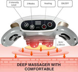 Abdominal Massager with 3 Vibration Massage Modes，Intelligent Auxiliary Heating，Massagers for Back Pain Relief，Slimming Belt for Promote Digestion White