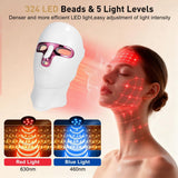 Red Light Therapy Mask for Face and Neck, LED Light Therapy Masks, USB-C Rechargeable, Facial Skincare & Radiance Care, Red Light Mask for Home, Travel, Yoga & Relaxation In Australia - Darrahopens