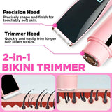 2-in-1 Bikini Trimmer for Women High Power Epilators Hair Removal Waterproof Electric Razors Women's Electric Razor Pubic Hair Trimmer Shaver for Women for Ladies Pubic, Face, Underarms, Legs In Australia - Darrahopens