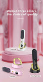 Cordless Hair Straightener Brush, Portable Mini Ionic Hair Straightener with Titanium Plates, USB Rechargeable Travel Straightening Comb for Short, Wavy Hair, Bangs & Quick Touch Ups - Pink - Size 205mm In Australia - Darrahopens