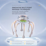 Smart Octopus Head Massager – 9 Modes, 360° Coverage, Wireless & Portable for Deep Relaxation - Black In Australia - Darrahopens