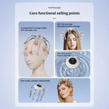 Smart Octopus Head Massager – 9 Modes, 360° Coverage, Wireless & Portable for Deep Relaxation - Black In Australia - Darrahopens