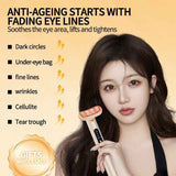 LED Facial Wand Neck Massager Red Light Therapy Beauty Device Skincare Tool - Beige - Size 167mm
