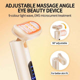 LED Facial Wand Neck Massager Red Light Therapy Beauty Device Skincare Tool - Black - Size 167mm In Australia - Darrahopens