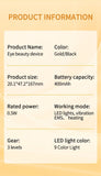 LED Facial Wand Neck Massager Red Light Therapy Beauty Device Skincare Tool - Black - Size 167mm