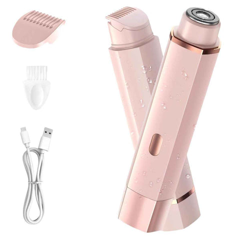 Bikini Trimmer for Women, 2 in 1 Electric Razors for Women, IPX7 Waterproof, USB Rechargeable Wet and Dry Shaver, Suitable for Hair Removal All Over The Body In Australia - Darrahopens