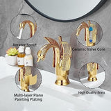 Darrahopens Home & Garden > Bathroom Accessories > Toilet & Bidet Accessories Swan-Shaped Bathroom Faucet – Single-Handle Single-Hole Sink Faucet, Deck-Mounted, Short Model, Elegant Vanity Faucet for Bathroom - Black - Size 19cm In Australia - Darrahopens
