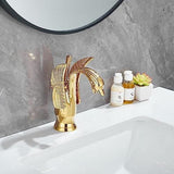 Darrahopens Home & Garden > Bathroom Accessories > Toilet & Bidet Accessories Swan-Shaped Bathroom Faucet – Single-Handle Single-Hole Sink Faucet, Deck-Mounted, Short Model, Elegant Vanity Faucet for Bathroom - Black - Size 19cm In Australia - Darrahopens