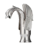 Darrahopens Home & Garden > Bathroom Accessories > Toilet & Bidet Accessories Swan-Shaped Bathroom Faucet – Single-Handle Single-Hole Sink Faucet, Deck-Mounted, Short Model, Elegant Vanity Faucet for Bathroom - Silver - Size 19cm In Australia - Darrahopens