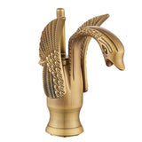 Darrahopens Home & Garden > Bathroom Accessories > Toilet & Bidet Accessories Swan-Shaped Bathroom Faucet – Single-Handle Single-Hole Sink Faucet, Deck-Mounted, Short Model, Elegant Vanity Faucet for Bathroom - Silver - Size 19cm In Australia - Darrahopens