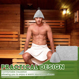6Pcs Sauna Hats & 6Pcs Sauna Mats, Felt Sauna Hat, Bath Hair Caps with Loops, Heat Insulation Sauna Mat, Head Protection Shower Hat, Safe Sauna Mat Set, Sauna Accessories for Home In Australia - Darrahopens