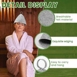 6Pcs Sauna Hats & 6Pcs Sauna Mats, Felt Sauna Hat, Bath Hair Caps with Loops, Heat Insulation Sauna Mat, Head Protection Shower Hat, Safe Sauna Mat Set, Sauna Accessories for Home In Australia - Darrahopens