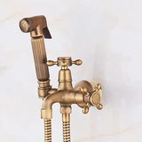 Antique Brass Faucet for Garden Hose, Fence, Bathroom & Outdoor Use – Durable and Stylish Faucet Accessory, Perfect for Home and Gardening - Bronze - Size All-in-One Spray Gun Kit In Australia - Darrahopens