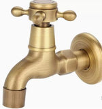 Antique Brass Faucet for Garden Hose, Fence, Bathroom & Outdoor Use – Durable and Stylish Faucet Accessory, Perfect for Home and Gardening - Bronze - Size All-in-One Spray Gun Kit