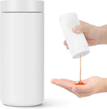 Silicone Dish Soap Dispenser, Reusable Dish Soap Bottle, Refillable Dish Soap Squeeze Bottle, 240ml/8oz Dishwashing Liquid Dispenser, Portable Hand Soap Bottle for Kitchen Sink - White - Size 14cm In Australia - Darrahopens