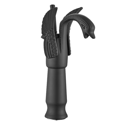 Swan-Shaped Single-Handle Single-Hole Vessel Faucet – Deck-Mounted Bathroom Sink Faucet, Tall Model, Elegant Vanity Faucet - Black - Size 33cm In Australia - Darrahopens