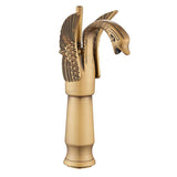 Swan-Shaped Single-Handle Single-Hole Vessel Faucet – Deck-Mounted Bathroom Sink Faucet, Tall Model, Elegant Vanity Faucet - Bronze - Size 33cm