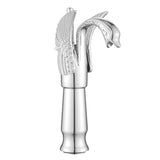 Swan-Shaped Single-Handle Single-Hole Vessel Faucet – Deck-Mounted Bathroom Sink Faucet, Tall Model, Elegant Vanity Faucet - Rose Gold - Size 33cm