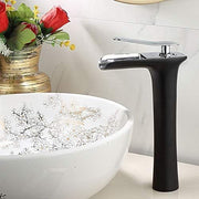 Darrahopens Home & Garden > Bathroom Accessories > Toilet & Bidet Accessories Basin Hot and Cold Water Faucet, Waterfall Type Water Outlet, Antique Brushed Finish – Vintage Bathroom Sink Faucet - Black-Silver - Size 280mm In Australia - Darrahopens