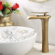 Darrahopens Home & Garden > Bathroom Accessories > Toilet & Bidet Accessories Basin Hot and Cold Water Faucet, Waterfall Type Water Outlet, Antique Brushed Finish – Vintage Bathroom Sink Faucet - Bronze - Size 280mm In Australia - Darrahopens